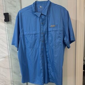 Field & Stream Men's Blue Casual Button Down Shirt